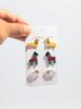 New 3pair/set Glitter Butterfly Acrylic Mini Stud Earrings for Women Girls Cute Colorful Moth Earring 2025 Holiday Jewelry Gift