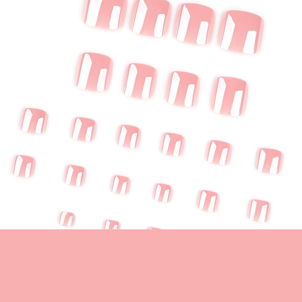 Hot-selling Solid Color Pink Manicure Foot Nail Piece, Popular In Europe and America, Coated Wearing Nail and Toenail Piece