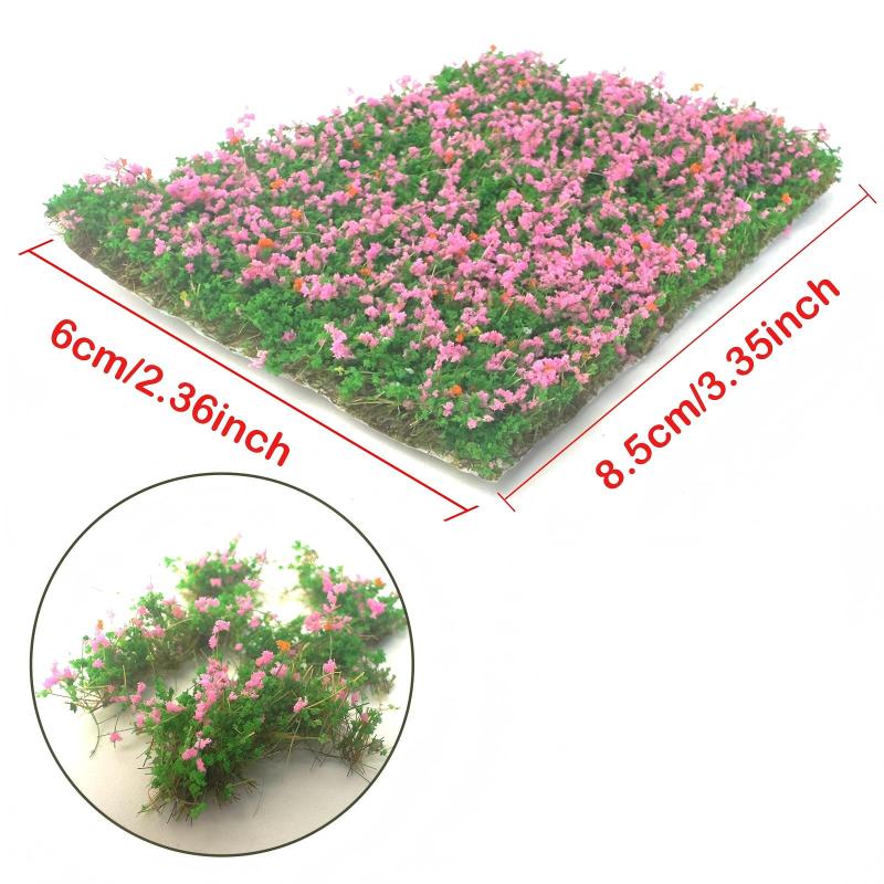 Grappolo di Fiori Artificiali in Miniatura Ciuffi d'Erba Strappabili Modello per Diorama Giardino Ferrovia Paesaggio Casa delle Bambole Artigianato Modellismo