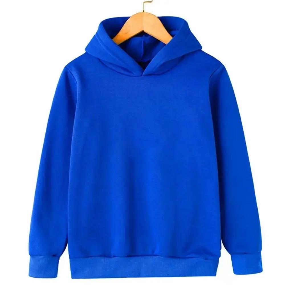 Latest Fall/Winter Children's Solid-Color Loose-Fitting Warm Hooded Sweater - Popular Boys' and Girls' Streetwear Top