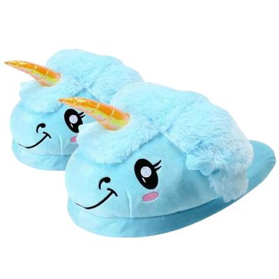 Blue Unicorn Slippers, Universal, Women's, Men's Plush ONESIES
