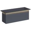 Garden Planter with LED Anthracite 30 X 80 X 30 Cm Steel