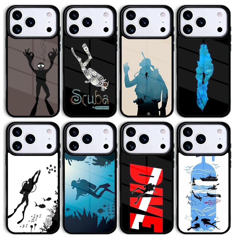 Scuba Diving Diver Phone Case For Apple iPhone 17 air 16 Pro Max 15 Pro Max 14 13 12 11 Mini Back Cover