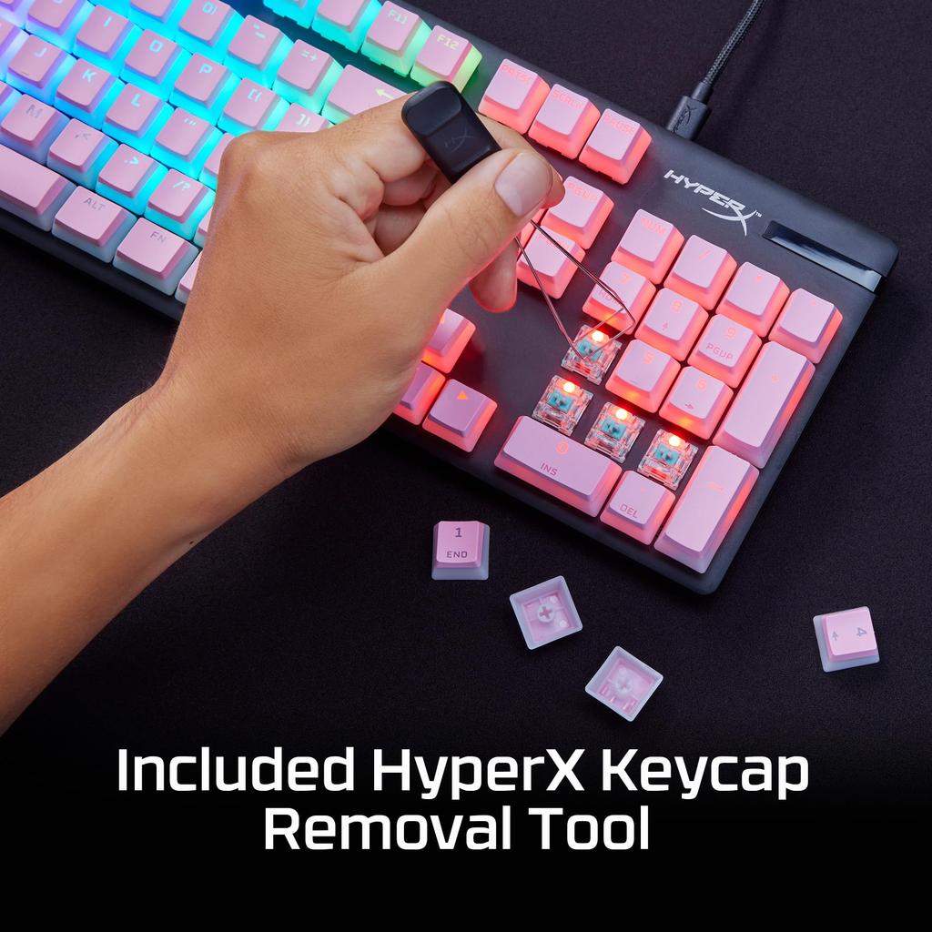 HyperX Pudding Keycaps 2 Full Key Set PBT Pink - - - (US Layout)