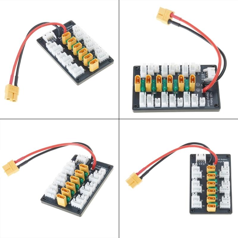 6-Port XT60-Ladekopf-Balancer-Ladeplatine, XT30-Parallel-Ladeplatte, 20 A Dauerleistung für effizientes Laden