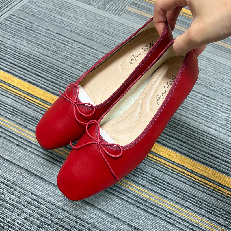 Fashion Luxury Butterfly-Knot Footwear Flats With Shoes For Women Female Soft Fashion Shallow Ladies Ballet Flats Slip On Shoes