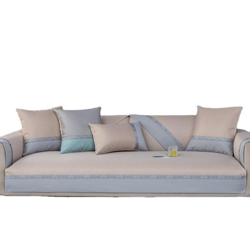Ice Silk Sofa Cushion Leather Light Luxury Summer Summer Mat Seat Cushion Simple Modern High-end Non-slip Leather Sofa Cover
