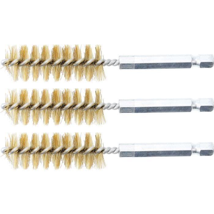 Brosse abrasive à main - BGS - 17mm - Laiton - 3 pièces