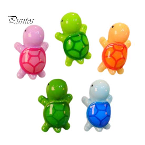 Resin Turtle Decorations 5Pcs Mini Refrigerator Magnet, Colorful Tortoise Fridge Decorative Animal Magnets Home Office Kitchen Locker Accessories