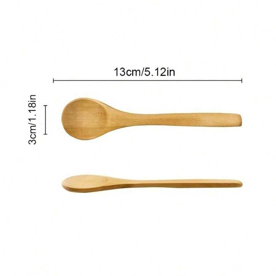 10/20 ks Bambusová lžíce Přírodní Dlouhá rukojeť Malované Polévkové lžíce Káva Mléko Med Čajová lžička Koření Kondiment Naběračky Kuchyňské nářadí