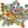 20pcs Stainless Steel 6mm Zircon 12 Months Birthstone Charms Beads for DIY Jewelry Necklace Bracelet Findings Earrings Making