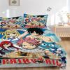 Fairy Tail Magic Adventure Print 3Pcs Bedding Set,Duvet Cover with 2 Bedro,Pillowcase Home Birthday Gift