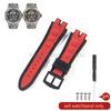 19x28mm Black Blue Red for Roger Dubuis EXCALIBUR Genuine Leather Watch Strap Special Interface Supple Moisture Wicking Design