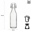 Round bottle with clip - 1000 ml
