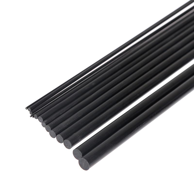 Carbon Fiber Rod 0.5-8MM 500MM High Strength Lightweight Bar For Model Building Reinforcement Applications