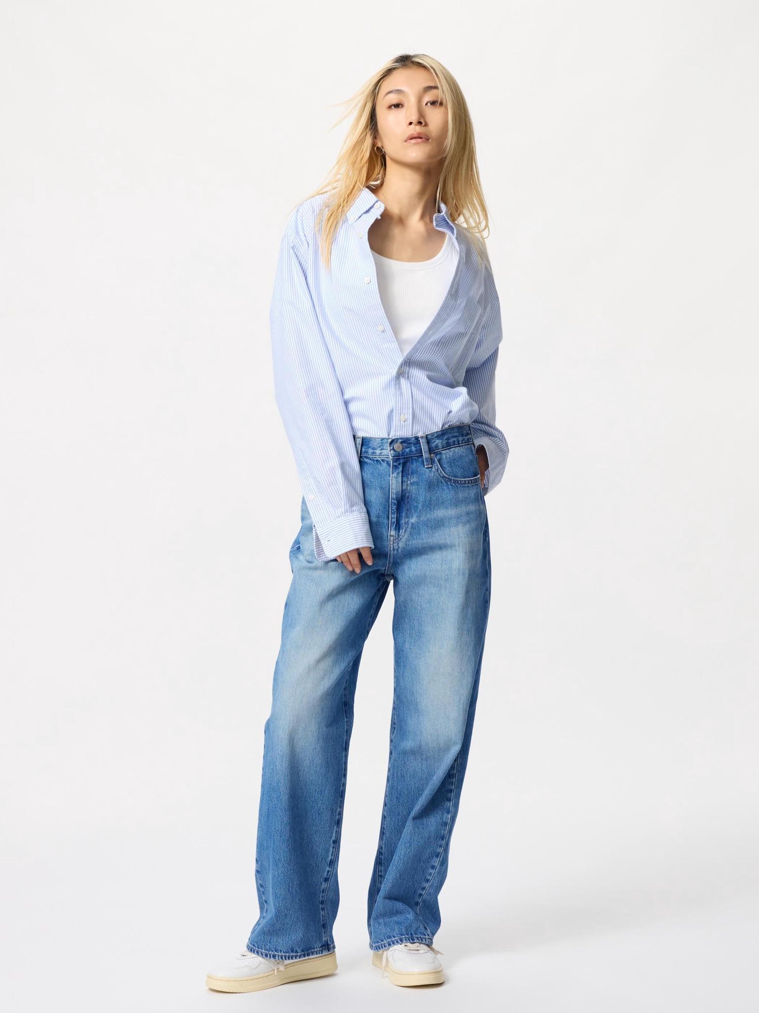 

Широкие прямые джинсы Uniqlo 64 BLUE/WOMEN 23