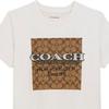 Coach Ss24 Logo Letter Print Casual Round Neck Short Sleeve T-Shirt Women Tops White CT626-WHT