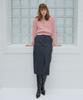 Paul And Alice High Waist Wool Skirt / Dark Gray