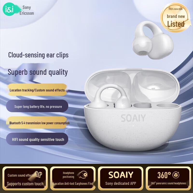 SOAIY JS20 Sports Ear-Clip Air Conduction Bluetooth Headset