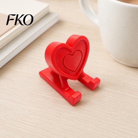 Heart Shaped Phone Holder 3D Printed Holder, Love Shape Mobile PLA Desk Organizer Stand, Cell Tablet Mount, Valentine's Day Gift Wear Resistant