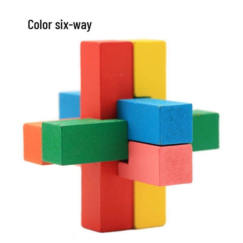 100-Piece Kongming Lock Wooden Puzzle Set for Kids and Adults