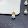 Zircon Crown Freshwater Pearl Pendant Necklace with Color-Preserving Earrings and Ear Cuffs - Fashion DIY Handmade Jewelry Accessories