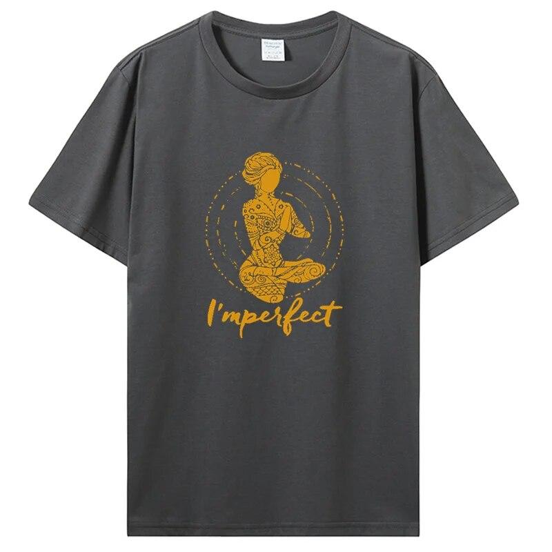 T-Shirt mit Aufdruck „I'm Perfect Yoga Girl“ aus Baumwolle, Unisex, Sommer, Damen, T-Shirt, Hip-Hop, T-Shirt, Tops, Harajuku, Streetwear, lustige T-Shirts