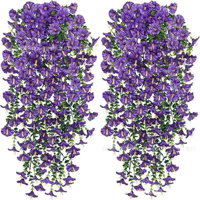 Eucalyptus & Morning Glory Artificial Wall Hanging Vine for Home and Outdoor Decoration