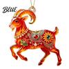 Decorative Hanging Ornaments for Tree 2PCS Christmas Goat Ornaments 2D Acrylic Festive Party Supplies Pendants Lightweight Holiday Home Decor