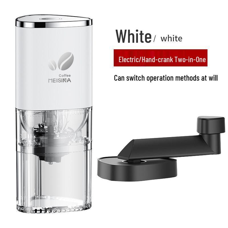 Electric Coffee Bean Grinder - Portable Hand-Crank Coffee Maker, Small Automatic & Household Use
