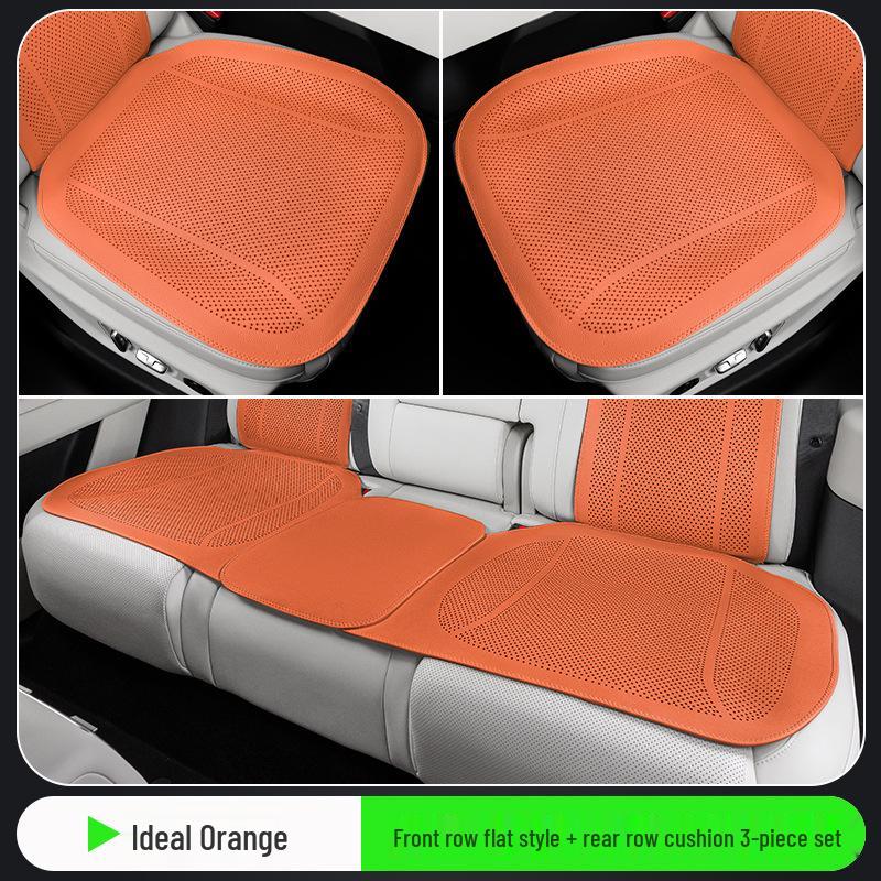 Universal Perforated Breathable Car Seat Cushion for Five-Seat Vehicles - Year-Round Ventilation