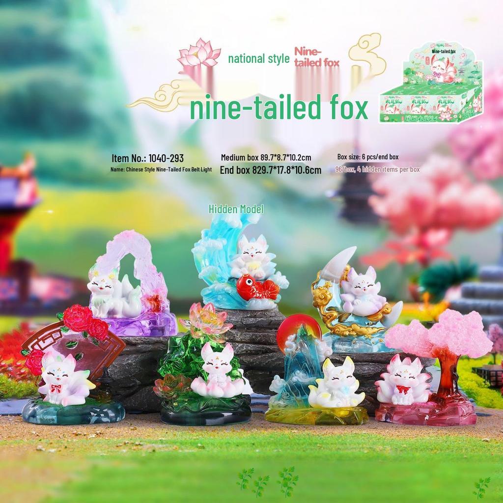 Tushan Nine-Tailed Fox Series 3 Blind Box Figure - Trending Desktop Decoration