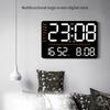 Precisions Temperature Hygrometer Digital Clock with Large LED Display Screen Brightness Adjustment Timer for Home Office
