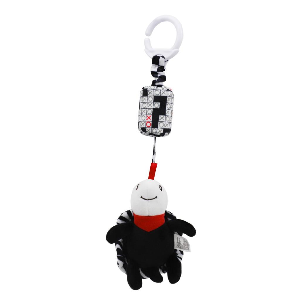 BBSKY Black & White Baby Stroller Mobile: Rabbit, Bee, Bird & Dog Plush Hanging Ornaments 