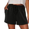 Damen Lässige Mode Hohe Taille Einfarbig Elastischer Bund Shorts