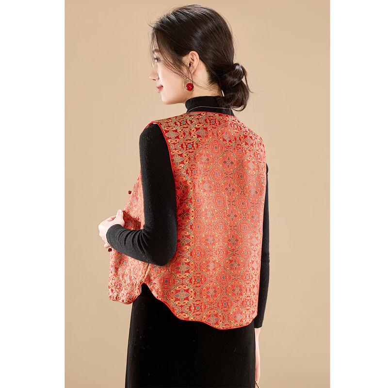 Elegant Reversible Embroidered New Chinese Style Vest