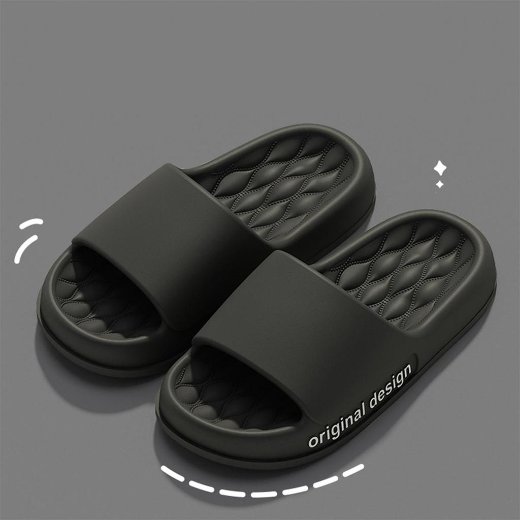 Summer Women Home Slippers Thick Bottom Beach Indoor Slides Cloud Comfortable Non-slip Slippers Breathable Lightweight Men Bathroom Slippers