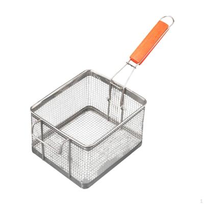 Commercial Fractures Basket Stainless Steel Frying Serving Sieve for Grilling