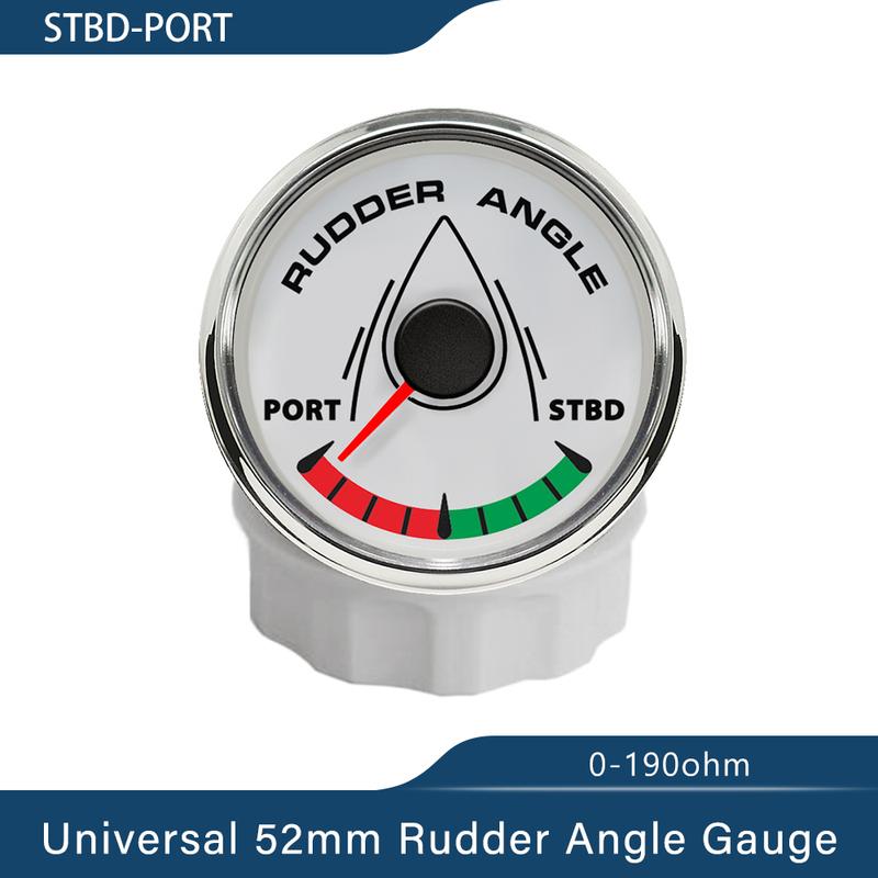 Neuestes Boot 52mm Ruderwinkelanzeige Messgerät Signal 0-190ohm mit 8 Farben Hintergrundbeleuchtung für Schiff Yacht Fahrzeug 9-32V