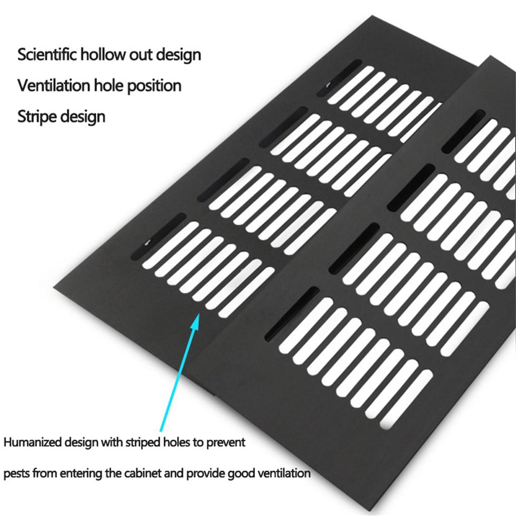 Air Vent Cover Aluminium Alloys Ventilations Grilles Wide Vent Perforated Sheet for Wardrobes Stove Shoes Cabinet