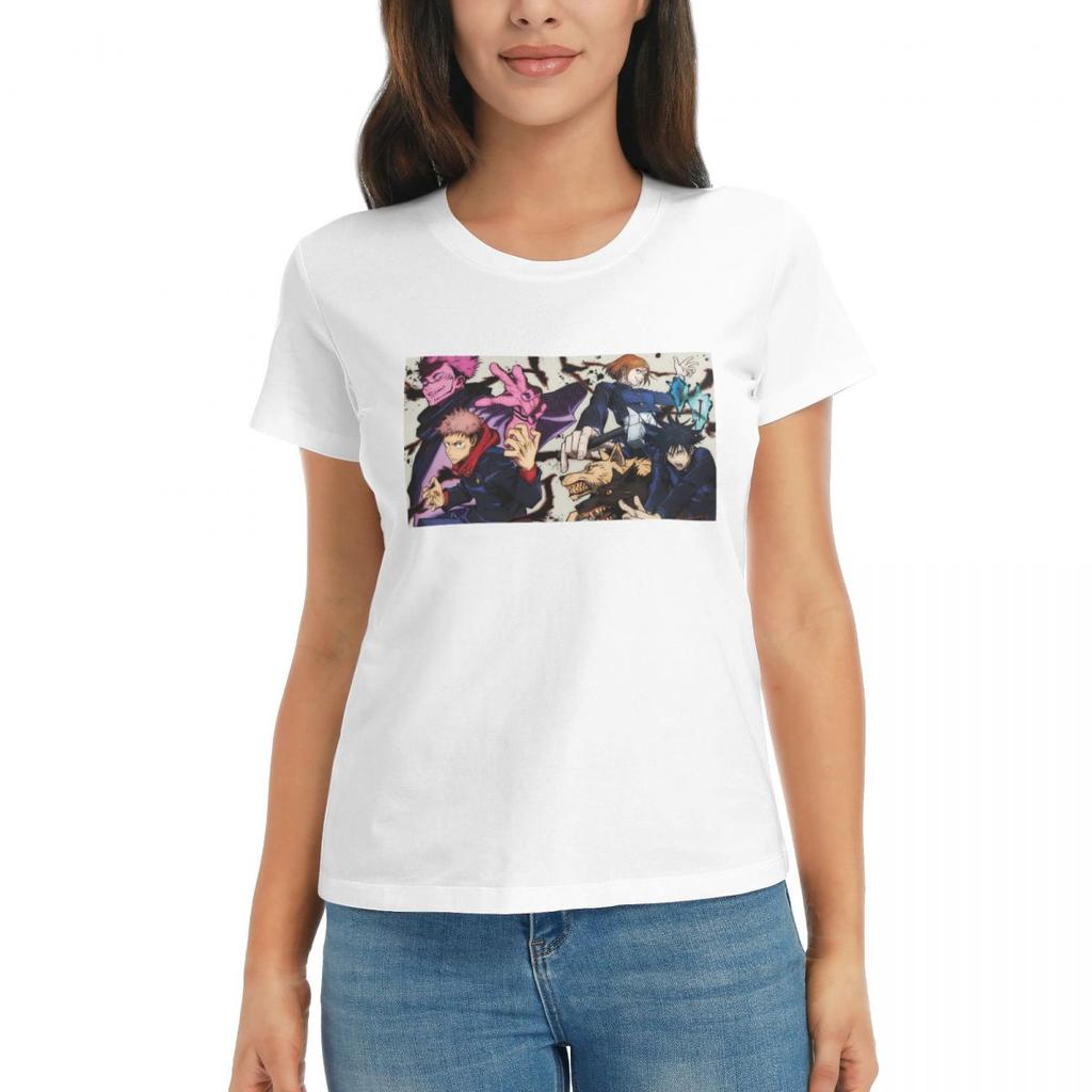Women TShirt Megumi Besto Friendo Jujutsu Kaisen Sukuna Anime Short Sleeve Tees ONeck Cotton T Shirts Clothes Tops Streetwear