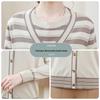 Hengyuanxiang Women's Striped Knit Cardigan & T-Shirt Set