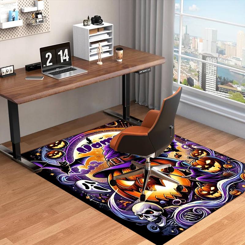 1PC Custom Name Halloween Night Fantasy Theme Floor Mat Ideal for Living Room, Game Rooms, Office, Bedroom,Floor Mat Playful Design16