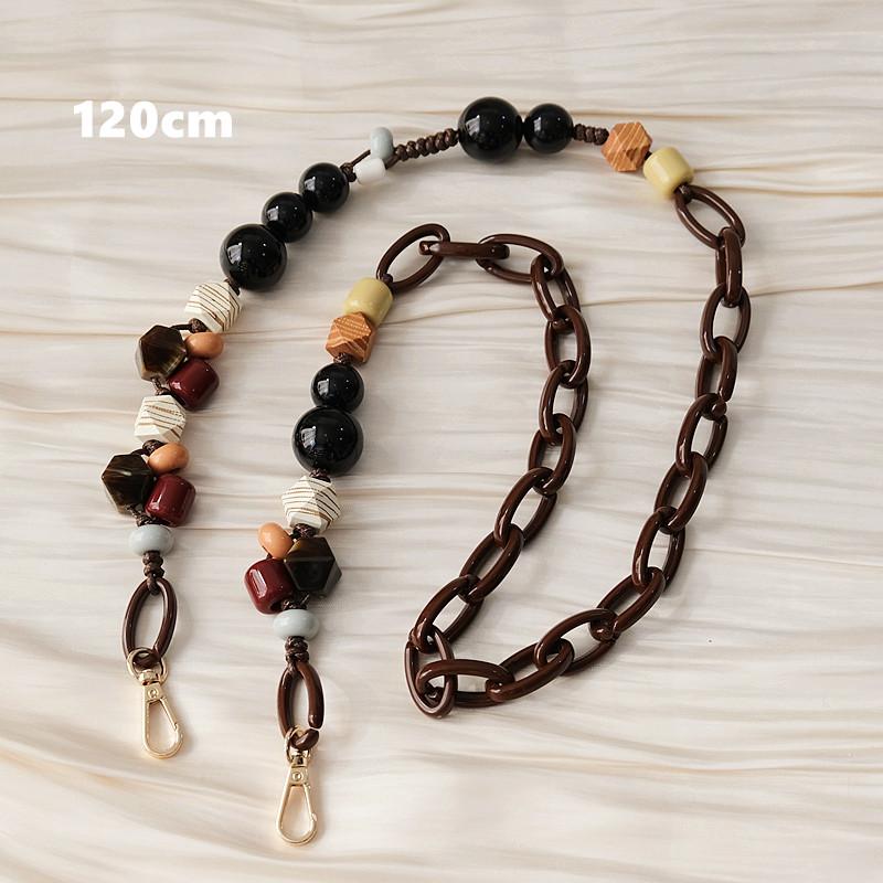 

Новый аксессуар для телефона, цепочка для мобильного телефона, универсальный анти-потерянный ремешок из янтарного цвета с бусинами, ремешок на плечо, шею, через плечо, ремешок для смартфона, чехол-цепочка 120CM коричневый