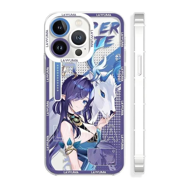 Genshin Impact Lauma Flins Columbina Phone Case For IPhone 11 12 14 15 16 Pro Max Mini X XS Max 7 8 6 6S Plus Transparent Cover