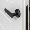 2 Pcs Vintage Door Knob Classic Old Style Door Knob Plates Round Rosettes Matte Black Doors Knobs Scar Plates Replacement for Interior Doors