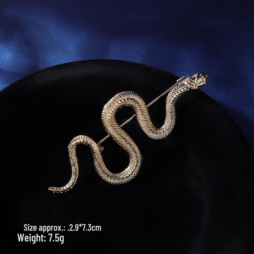 Halloween Retro Zodiac Snake Brooch - Enamel Pin Suit Accessory