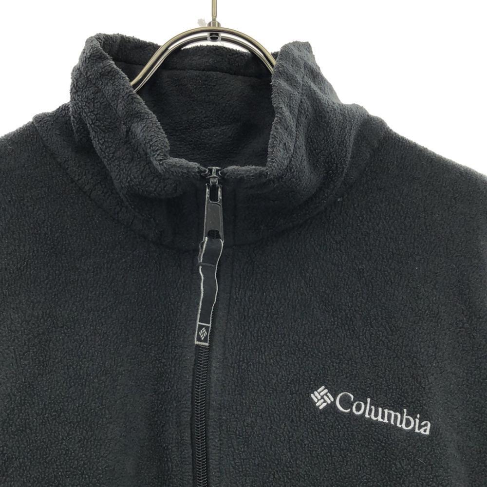 Columbia XM6861 Logo Embroidery Fleece Jacket M Black Series Outdoors Men's Used