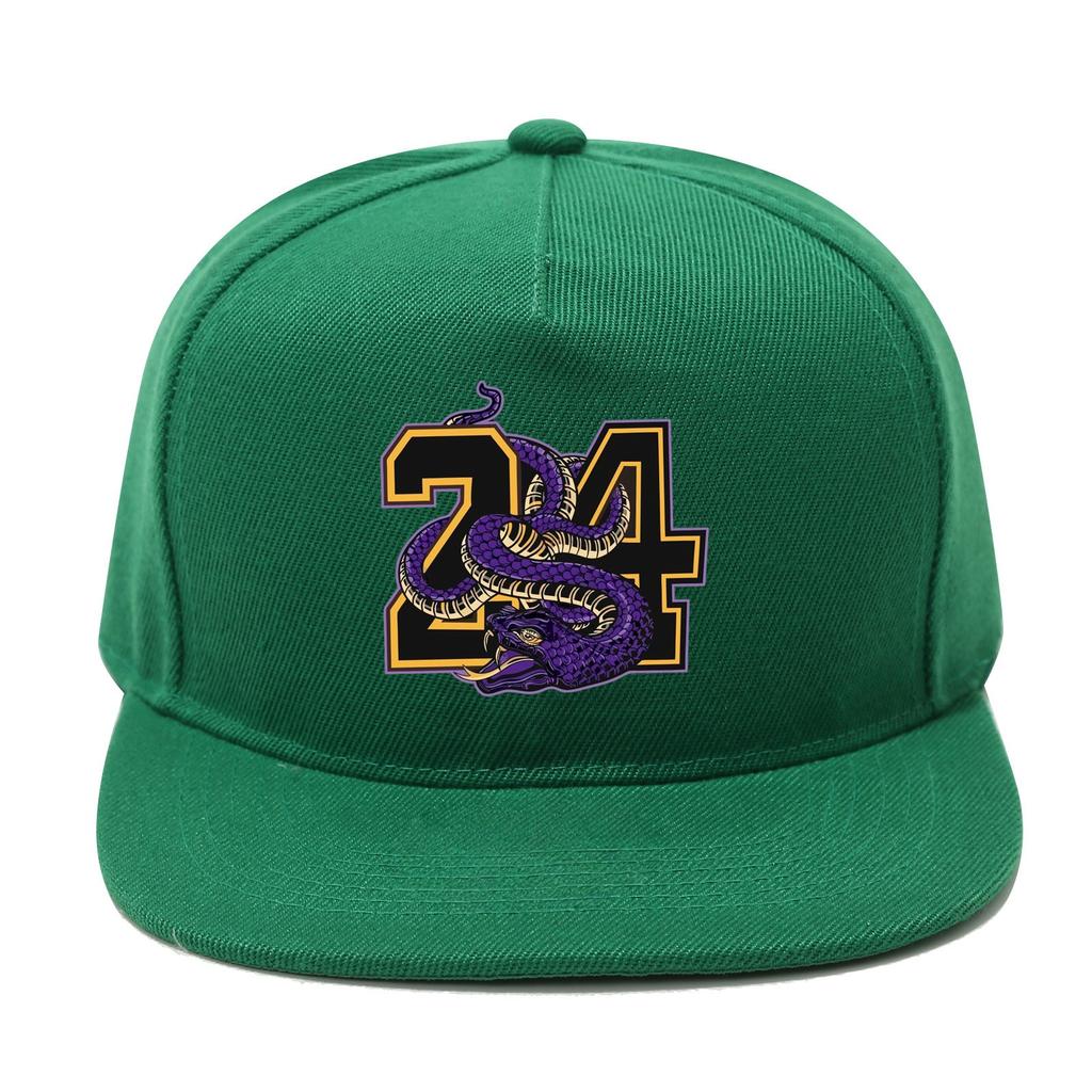 European and American Hard Top Flat Hat Men's Black Mamba Number Fashion Printing Hip-hop Hat Children's Outdoor Sunshade Breathable