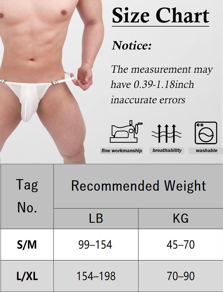 Maeau Sexy Micro Ice Silk Seamless Convex 3D Solid Extra Inner Men's Briefs, T-Back Bikini, Low-Rise Thongs, Front, Underwear, Breathable, Color,